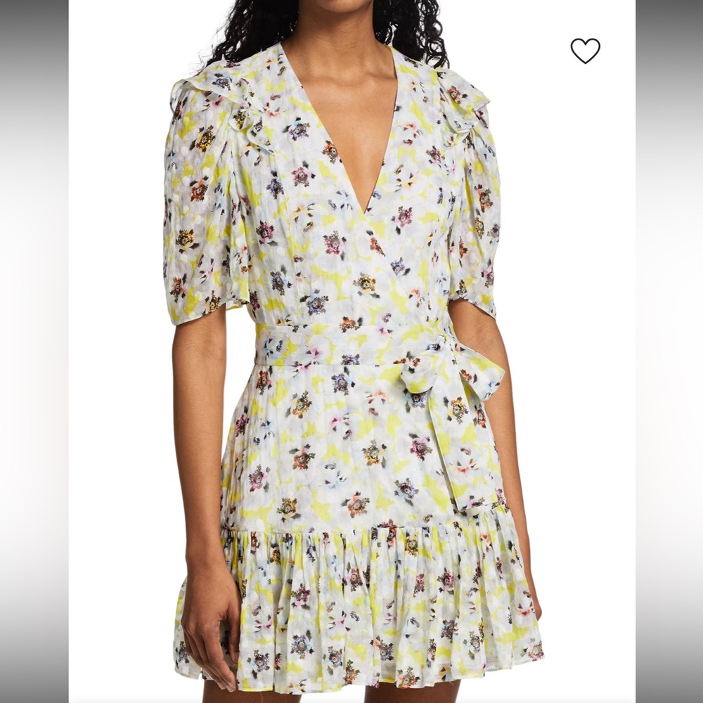 TANYA TAYLOR Georgina Floral Wrap Dress feminine bridal shower
